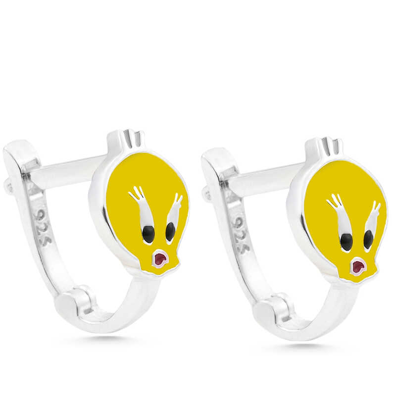 Gümüş Civciv Çocuk Küpesi Gümüş Civciv Çocuk Küpesi