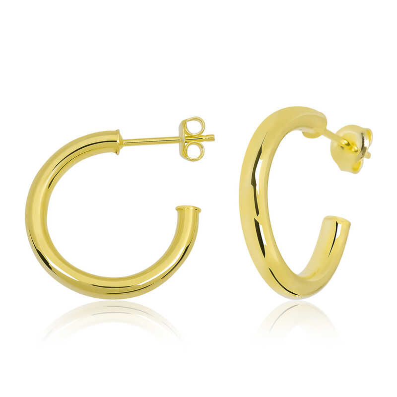 Gümüş Çivili Halka Küpe Gümüş Çivili Halka Küpe