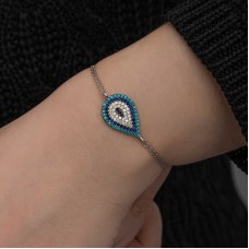 Gümüş Damla Nazar Kadın Bileklik