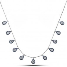 Gümüş Damla Nazarlı Şans Kadın Kolye