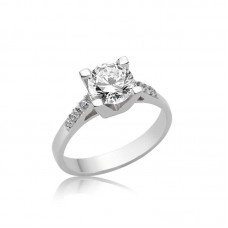 Gümüş Tek Taş Bayan Yüzük