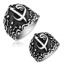 ​Gümüş Elif Vav Erkek Yüzük