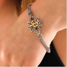 Gümüş Elif Vav Otantik Kadın Bileklik