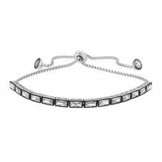 Gümüş Emerald Kesim Elmas Montür Asansör Bileklik