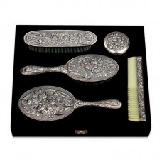 Gümüş Fırça Tarak Ayna Takımı - 5 Parça