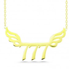 Gümüş Gold 777 Melek Sayısı Kadın Kolye