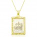 Gümüş Gold Allah Yazılı Kadın Kolye