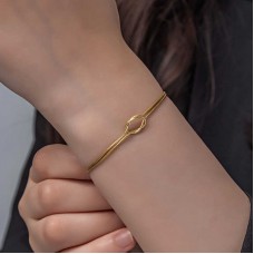 Gümüş Gold Aşk Düğüm Kadın Bileklik