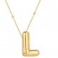 Gümüş Gold Balon L Harfi Kadın Kolye