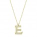 Gümüş Gold E Harfi Kadın Kolye