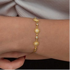 Gümüş Gold Güneş Kadın Bileklik