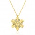 ​Gümüş Gold Kar Tanesi Bayan Kolye