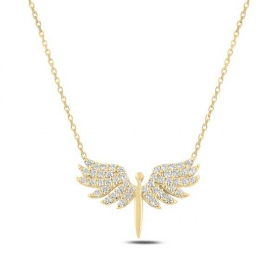 Gümüş Gold Mikail Meleği Bayan Kolye