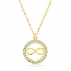 Gümüş Gold Minik Sonsuzluk Bayan Kolye