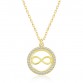 Gümüş Gold Minik Sonsuzluk Bayan Kolye