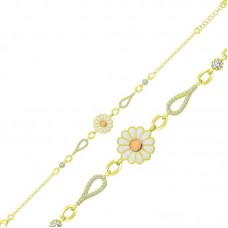 Gümüş Gold Papatya Kadın Bileklik