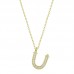 Gümüş Gold Ü Harfi Kadın Kolye