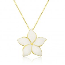 Gümüş Gold Yasemin Çiçeği Kadın Kolye