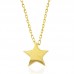 Gümüş Gold Yıldız Kadın Kolye
