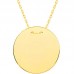 Gümüş Gold Yuvarlak Plaka Kolye