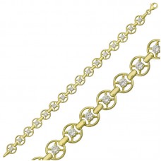 Gümüş Gold Yuvarlak Su Yolu Bayan Bileklik