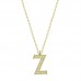 Gümüş Gold Z Harfi Kadın Kolye