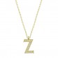 Gümüş Gold Z Harfi Kadın Kolye