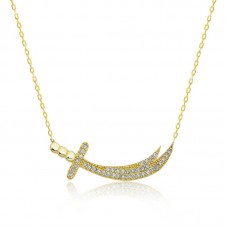 Gümüş Gold Zülfikar Kılıcı Kadın Kolye