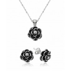 Gümüş Çiçek Bayan Set