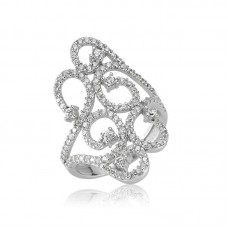 ​Gümüş Halka Desenli Bayan Yüzük