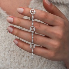 Gümüş Halka İçinde Sonsuzluk Kadın Bileklik