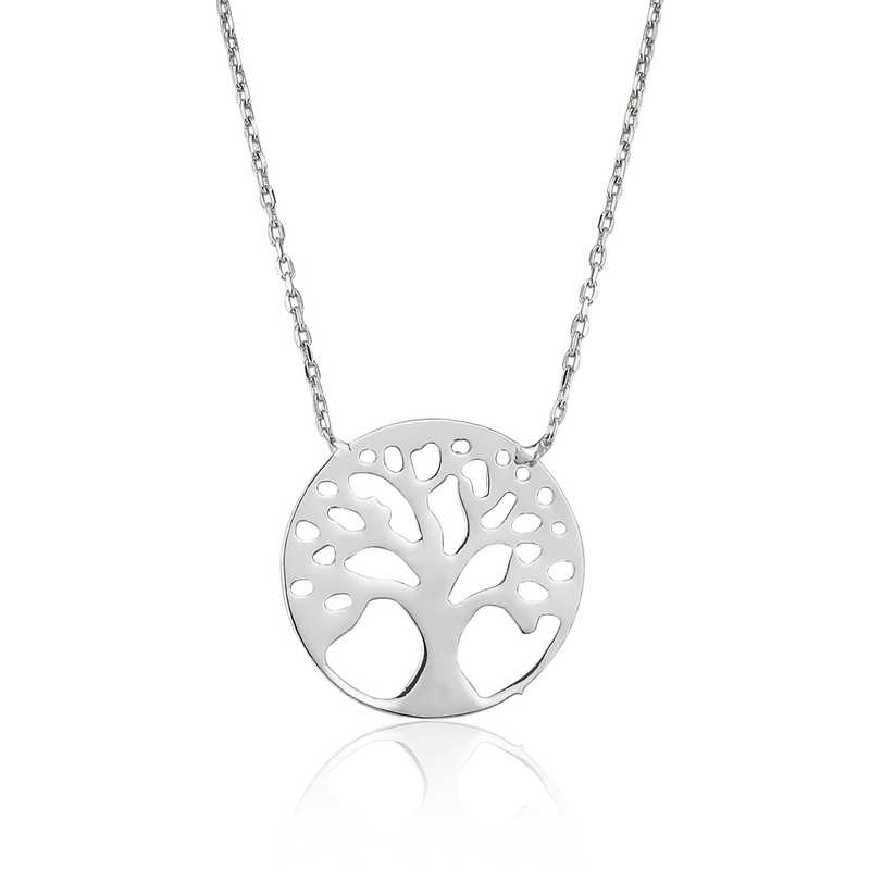 Gümüş Hayat Ağacı Bayan Kolye Gümüş Hayat Ağacı Bayan Kolye