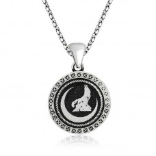 ​​Gümüş Hilal Bozkurt Kolye