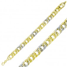 ​Gümüş İki Renkli Zincir Bileklik