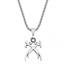 ​Gümüş İkili Zülfikar Kılıcı Kolye