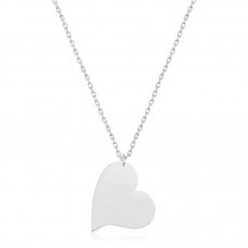 Gümüş Kalp Bayan Kolye