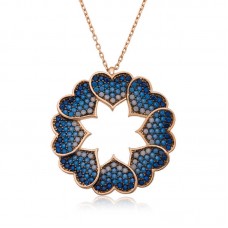 ​Gümüş Kalp Çemberi Bayan Kolye