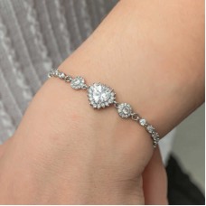 Gümüş Kalpli Su Yolu Kadın Bileklik