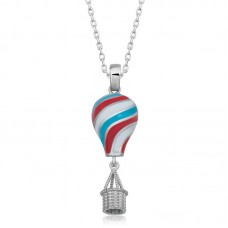 Gümüş Kapadokya Balon Kadın Kolye