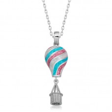 Gümüş Kapadokya Balon Kadın Kolye