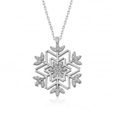 Gümüş Kar Tanesi Kolye