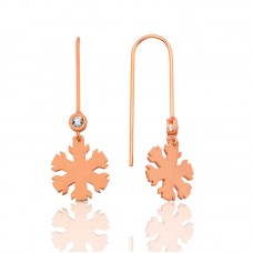 Gümüş Kar Tanesi Küpe