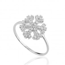 Gümüş Kar Tanesi Yüzük