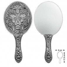 Gümüş Karanfi Motifli El Aynası