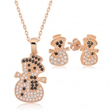 Gümüş Kardan Adam Kadın Set