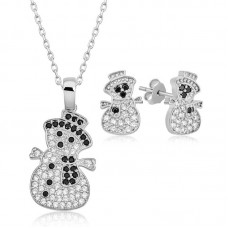 Gümüş Kardan Adam Kadın Set