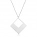 Gümüş Kare Bayan kolye