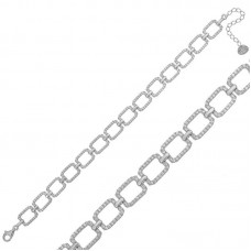 Gümüş Kare Taşlı Bayan Bileklik