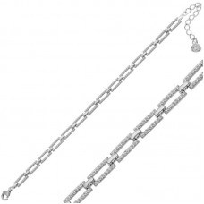 Gümüş Kare Taşlı Kadın Bileklik