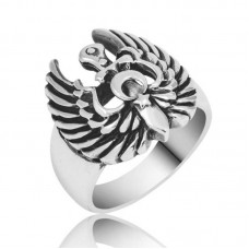 Gümüş Kartal Kanadı Erkek Yüzük